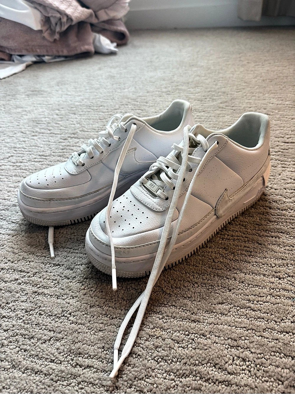 Nike Air Force 1 PLT.AF.ORM Triple White Sneakers